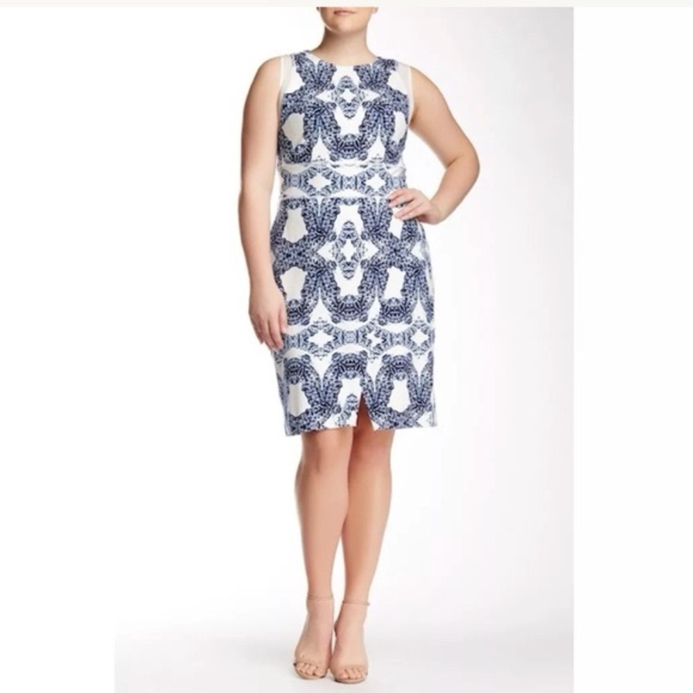Tart Mini Soft Jersey Dress Leah 1X Sleeveless woodblock medallion Wrap